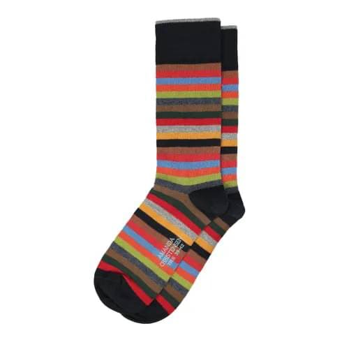 Block Stripe Cotton Blend Socks