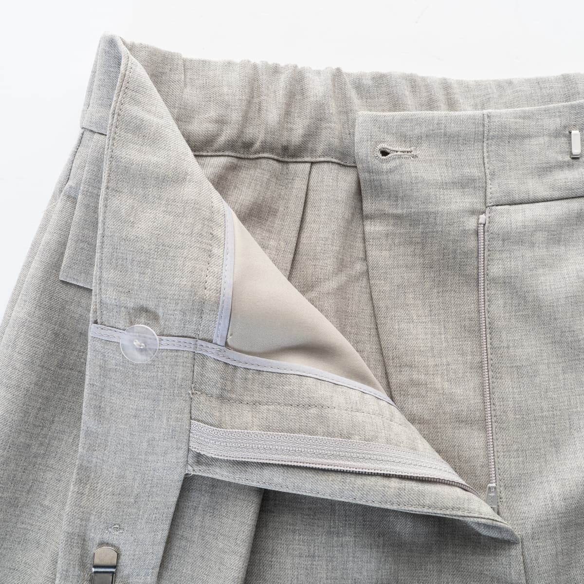 Wide Leg Wool Trousers