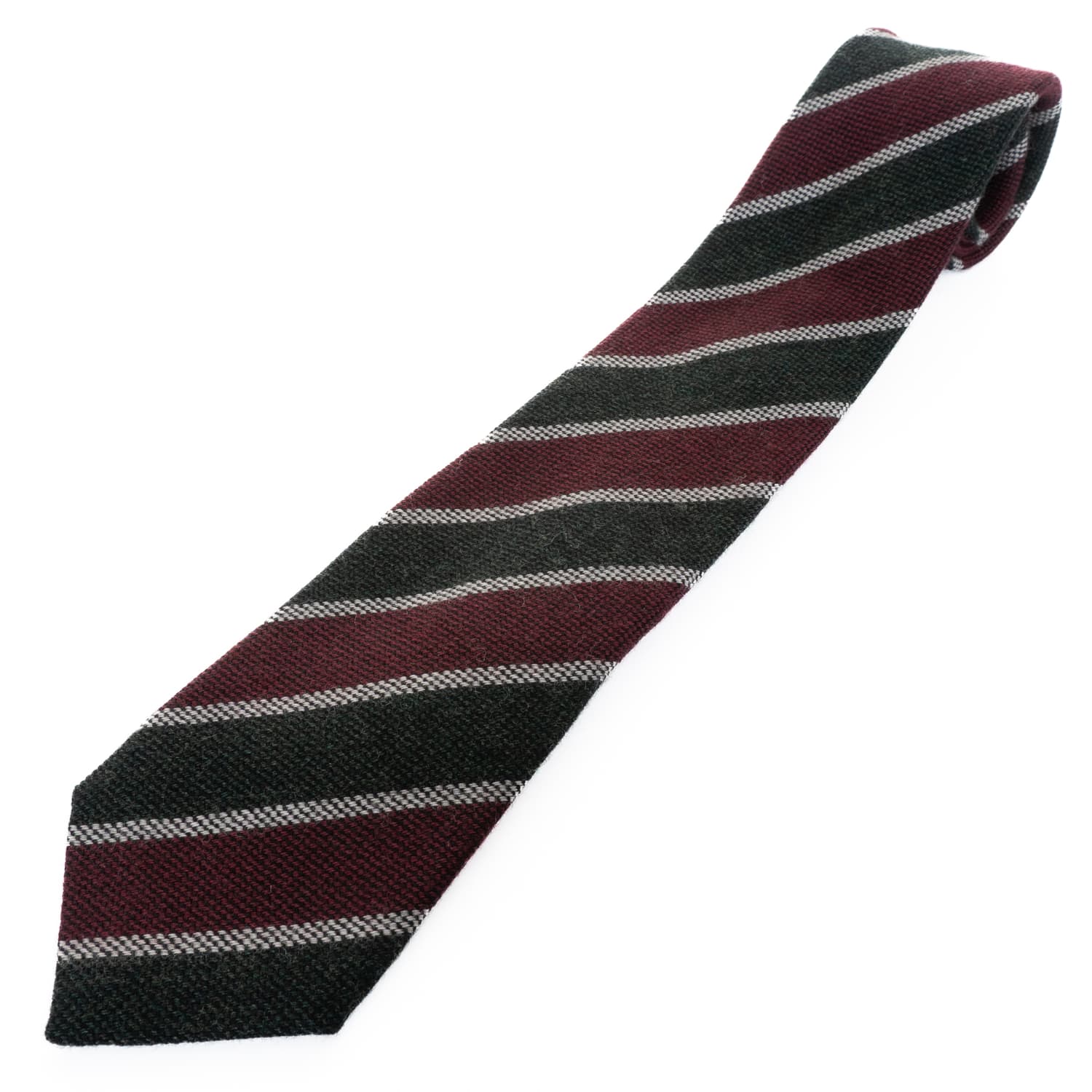 Wool Tie with Block Stripes