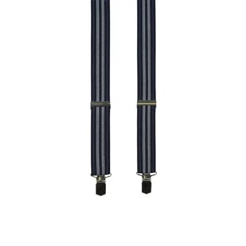 Striped X-Shape Suspenders