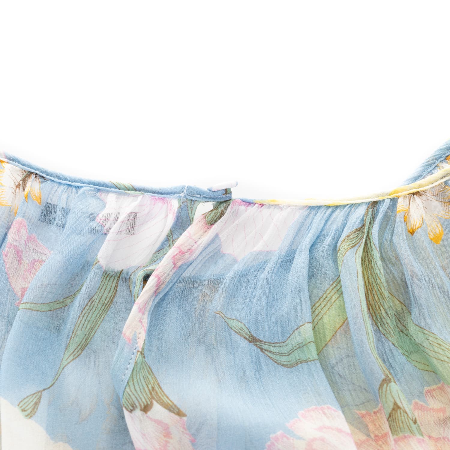Light Blue Floral Viscose Blouse