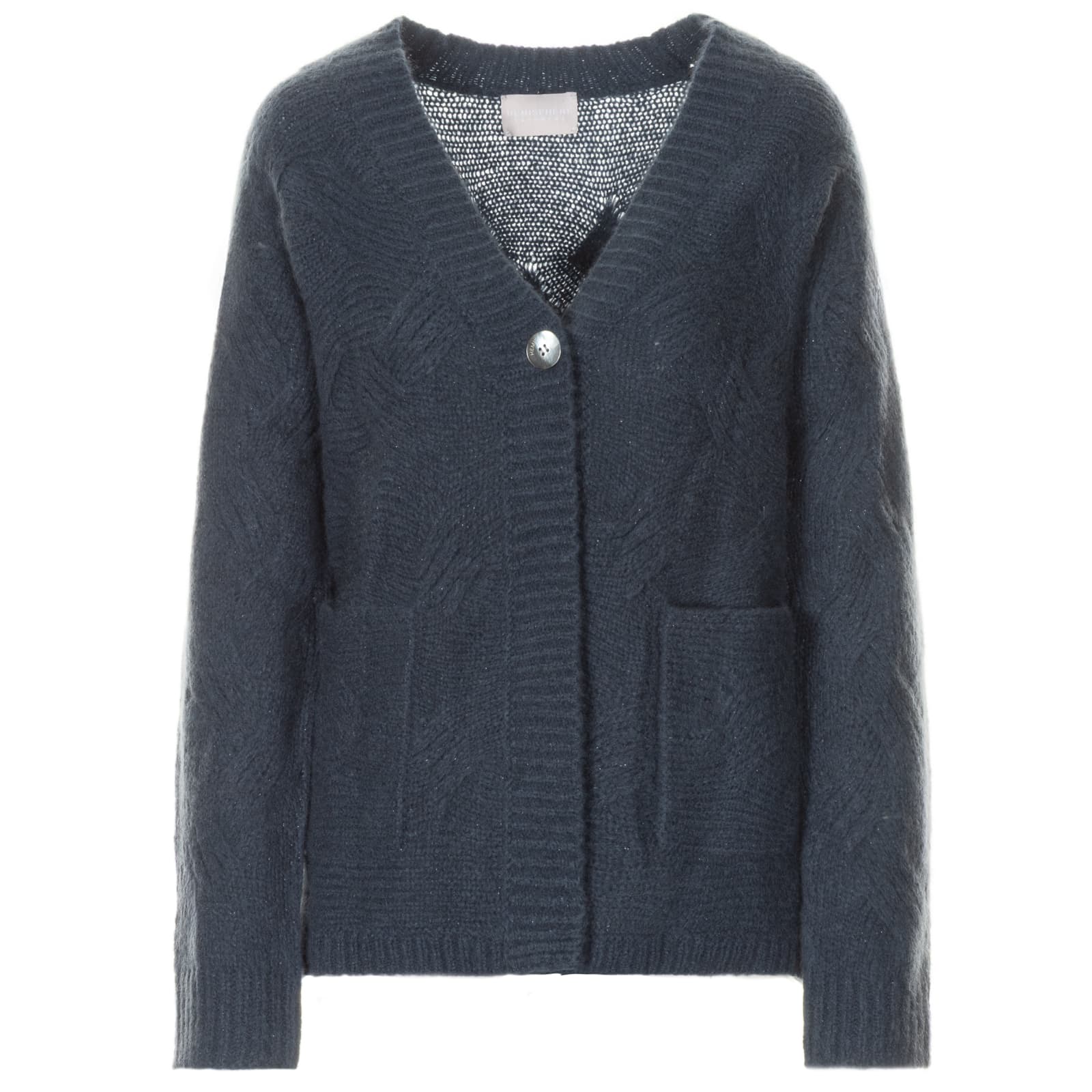 Cashmere-Silk Cardigan with Glitter Effect Cashmere-Silk Cardigan with Glitter Effect