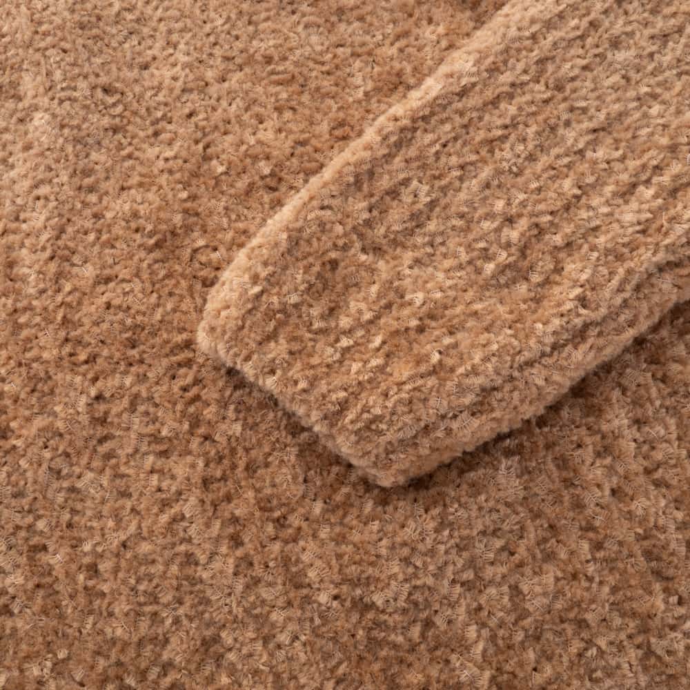 Bouclé Knit Turtleneck Sweater