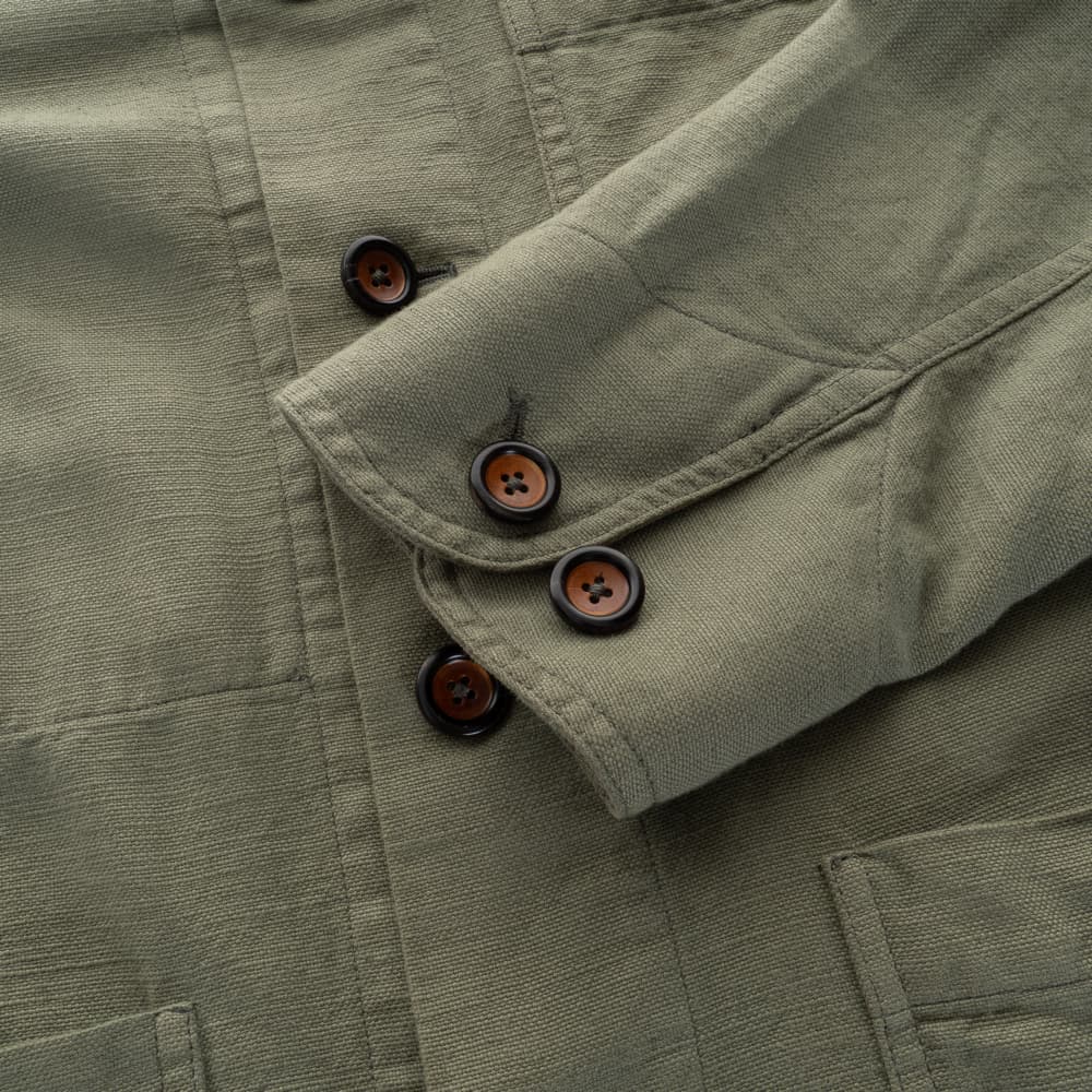 Cotton-linen Shacket Khaki