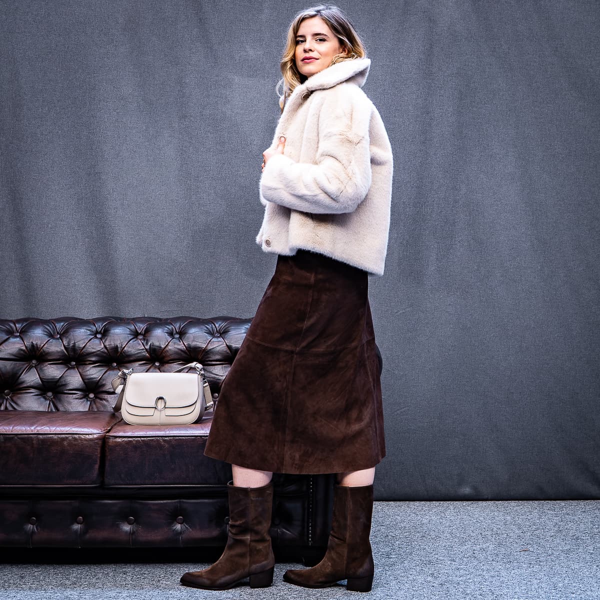 Faux-Fur Jacket Cajet Natural