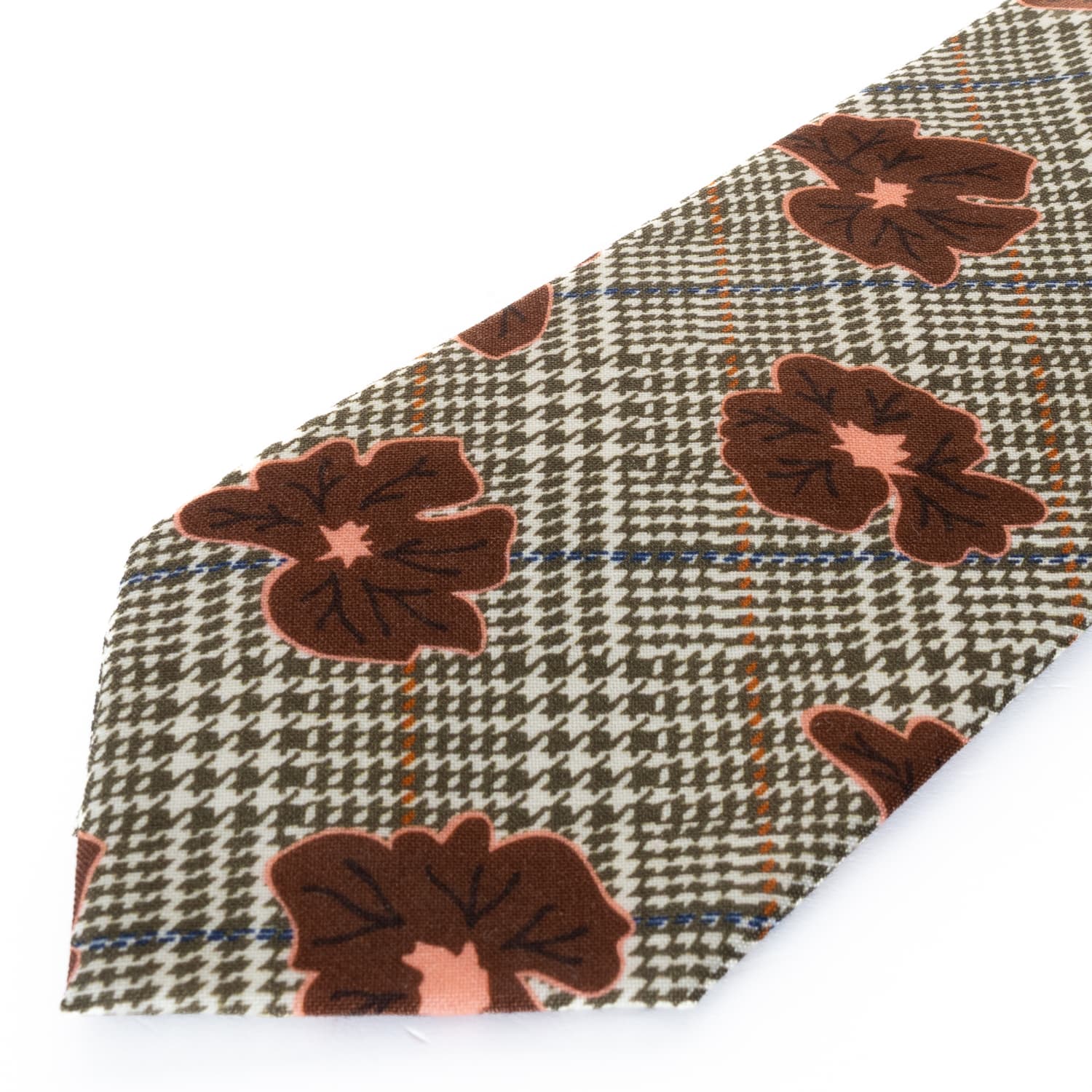 Albert Silk Tie Olive Floral
