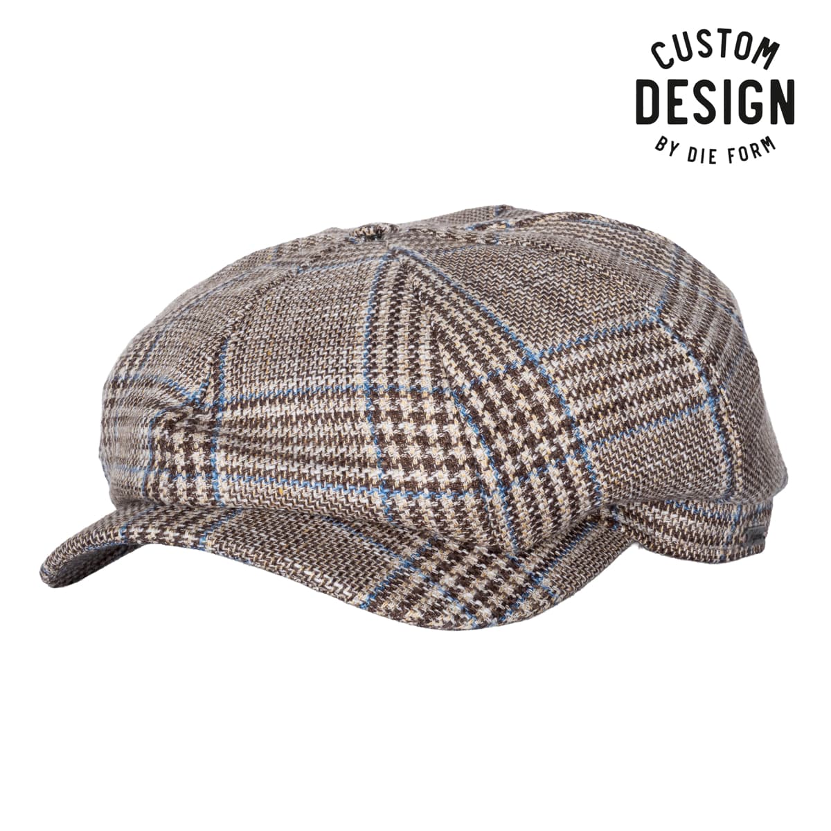 Newsboy Classic Cap Checked Brown/Blue