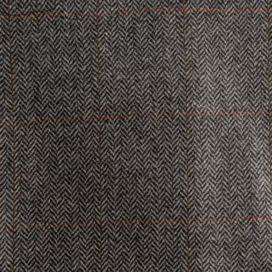 Scabal herringbone with overcheck in 100% wool flannel