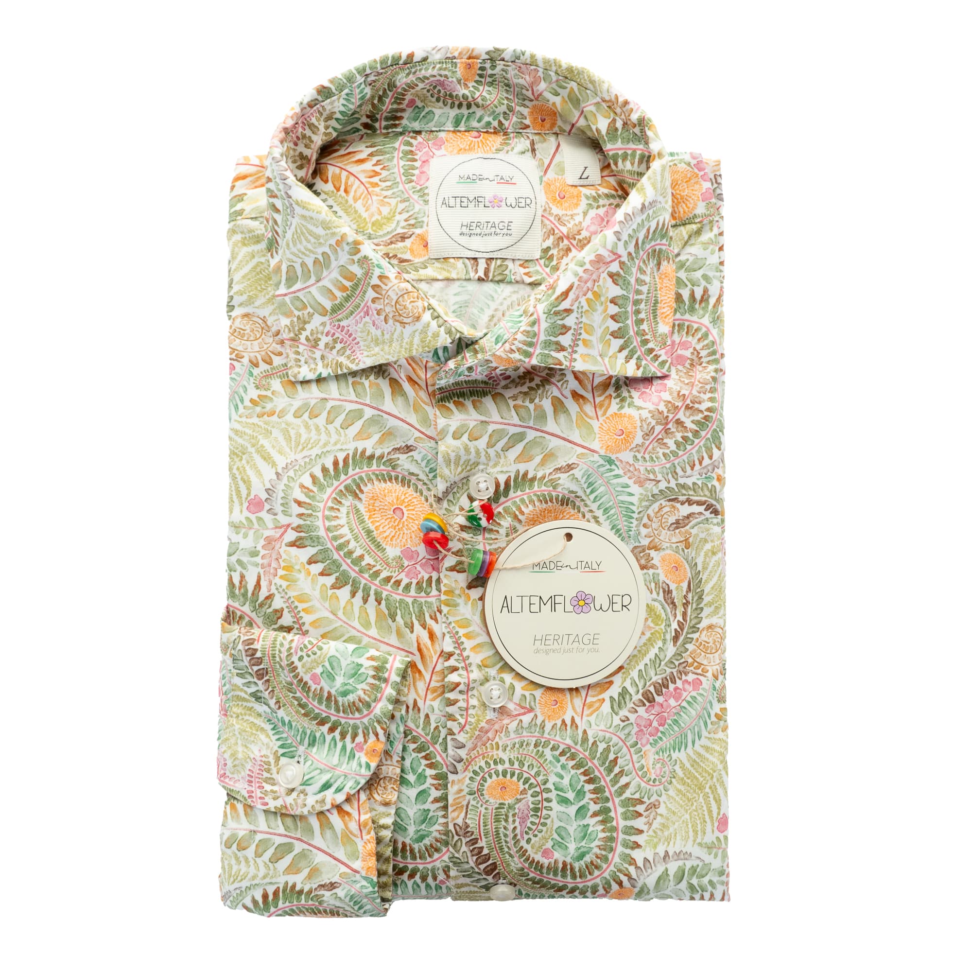 Shirt Positano Paisley Green Shirt Positano Paisley Green