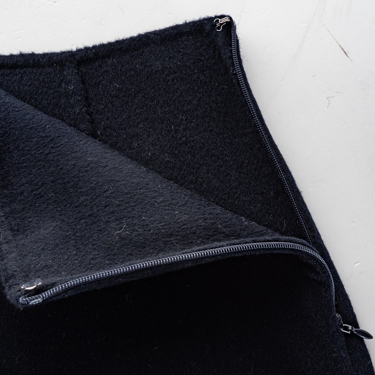 Wool Mini Skirt Golda in Navy