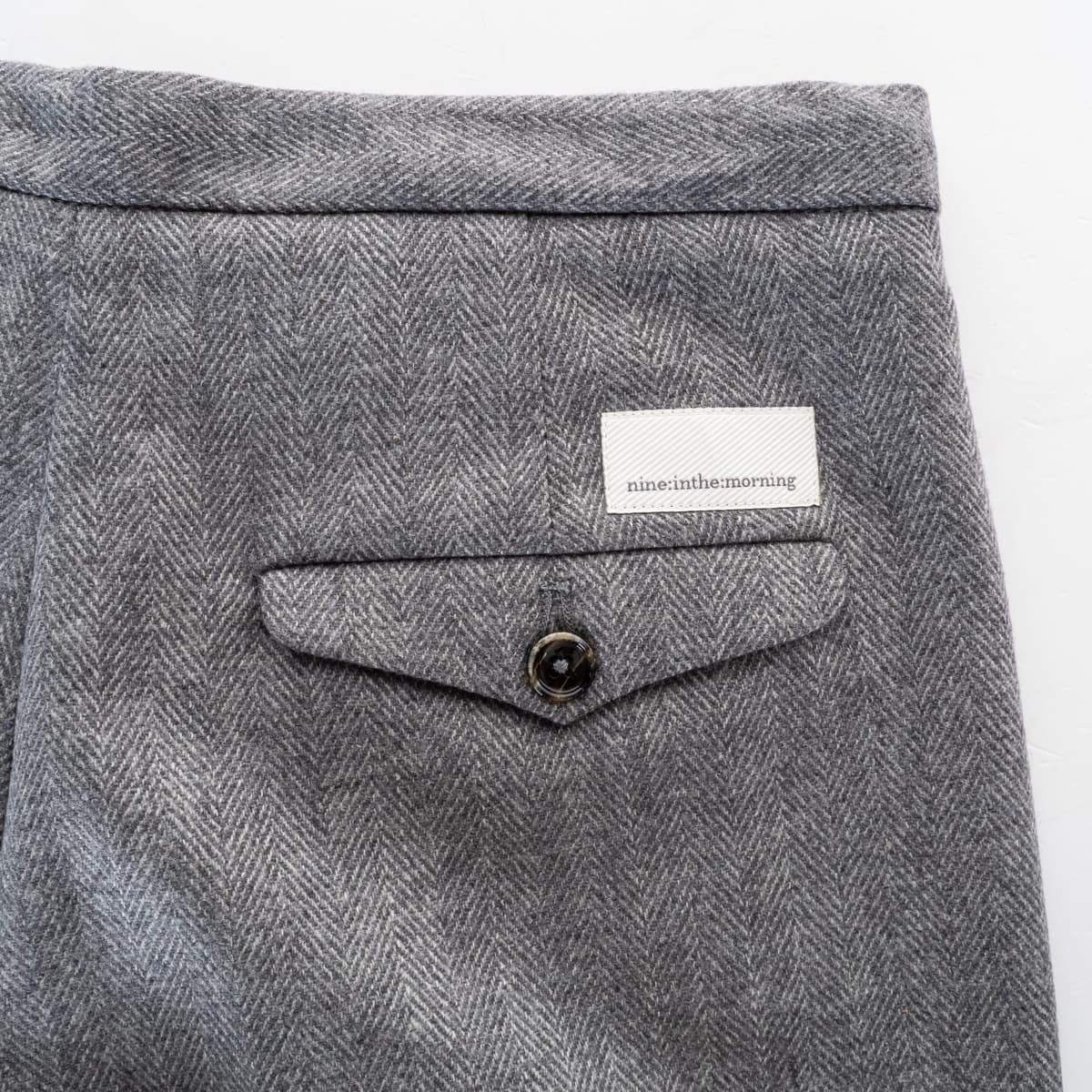 Eldara Herringbone Wool Trousers