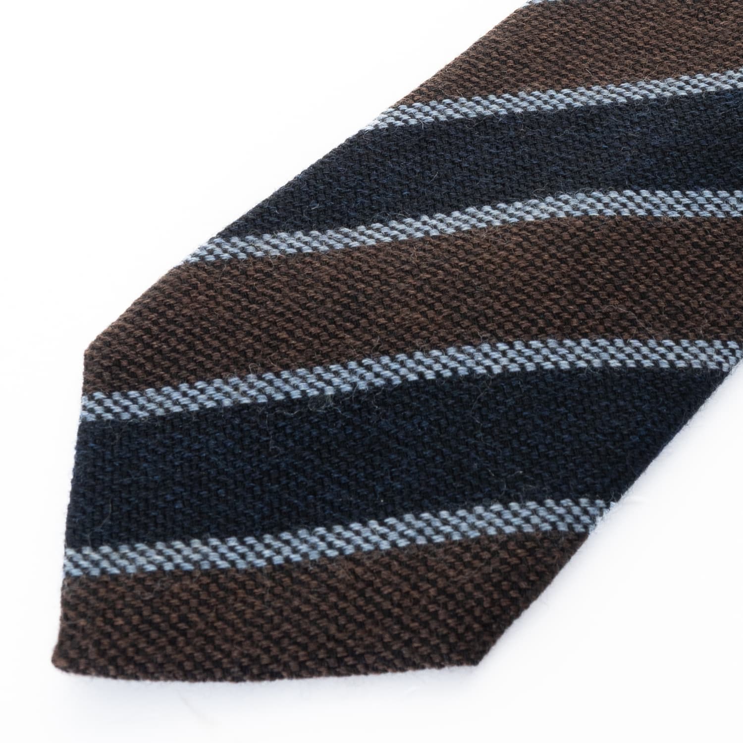 Wool Tie with Block Stripes