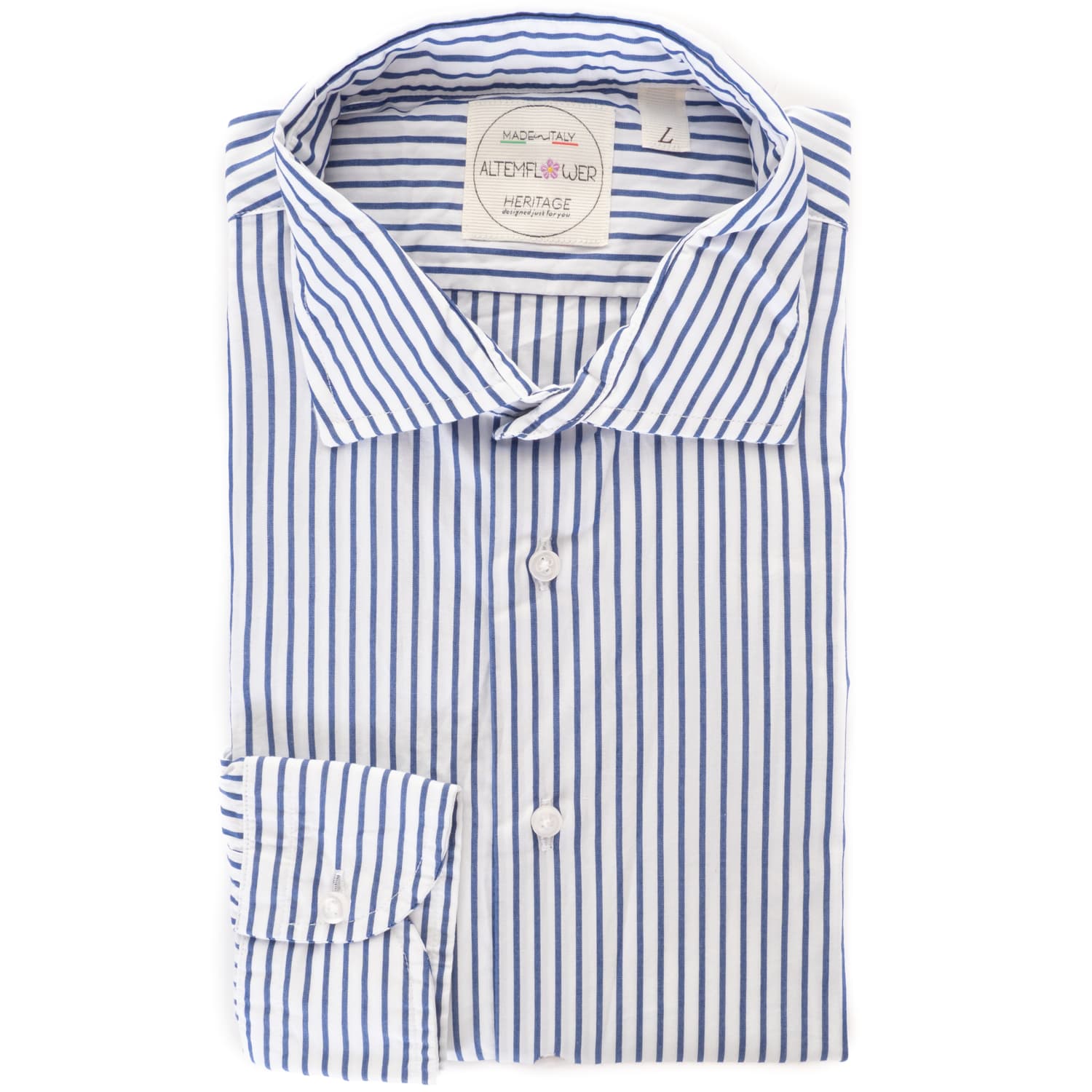 Positano Blue and White Striped Shirt