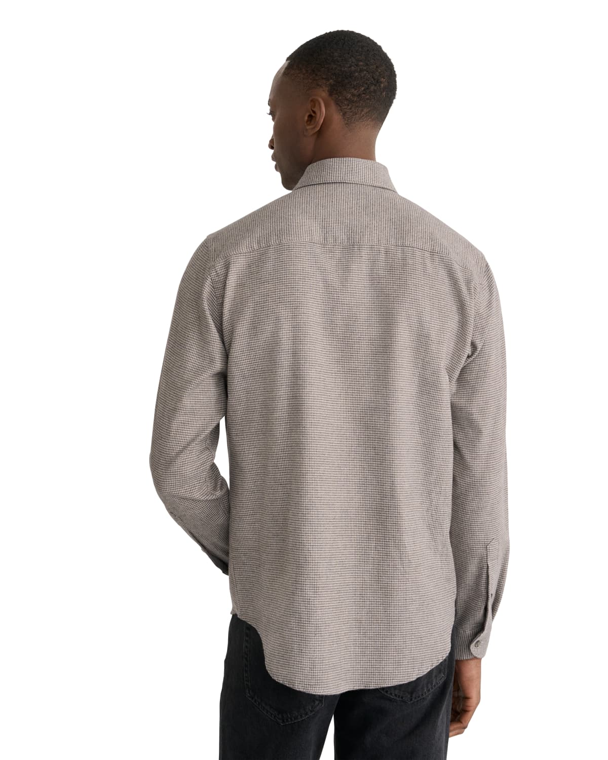 Casual Houndstooth Flannel Shirt