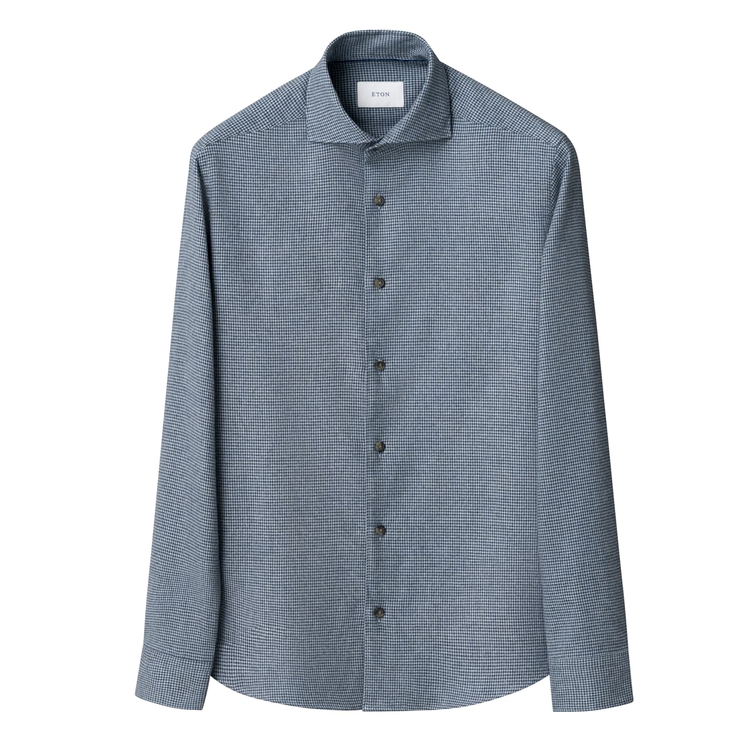 Casual Houndstooth Flannel Shirt