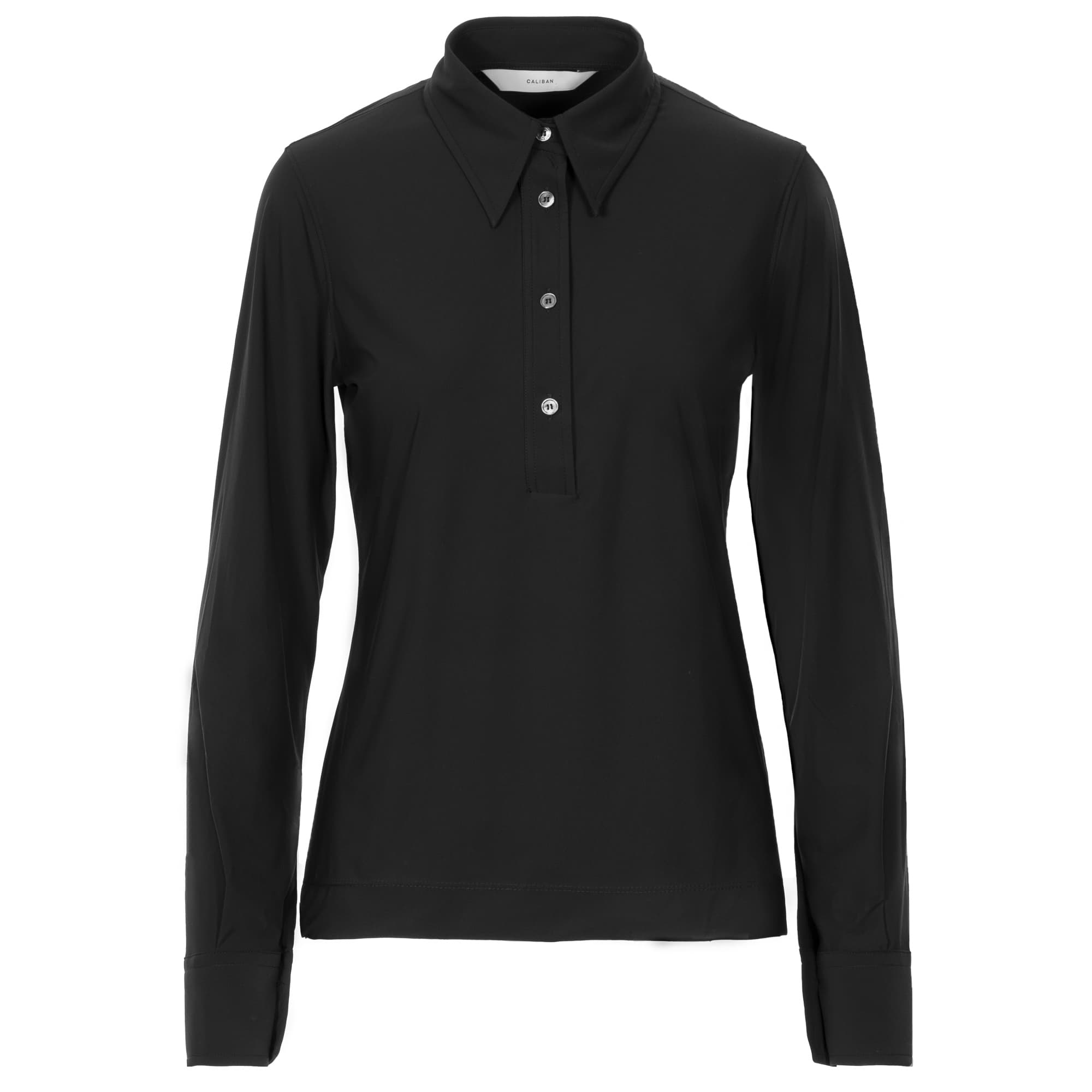 Stretch Jersey Polo Blouse
