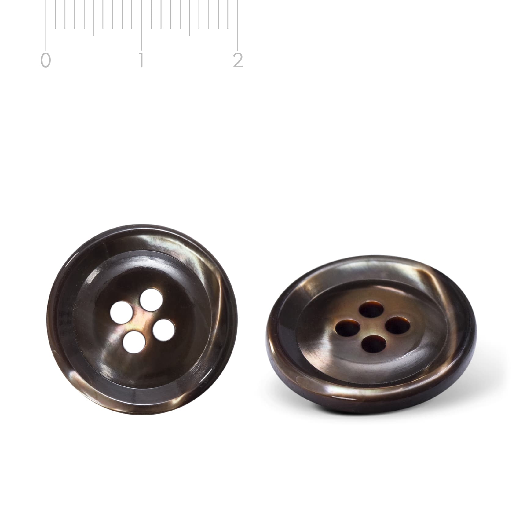 Horn button, taupe, B16