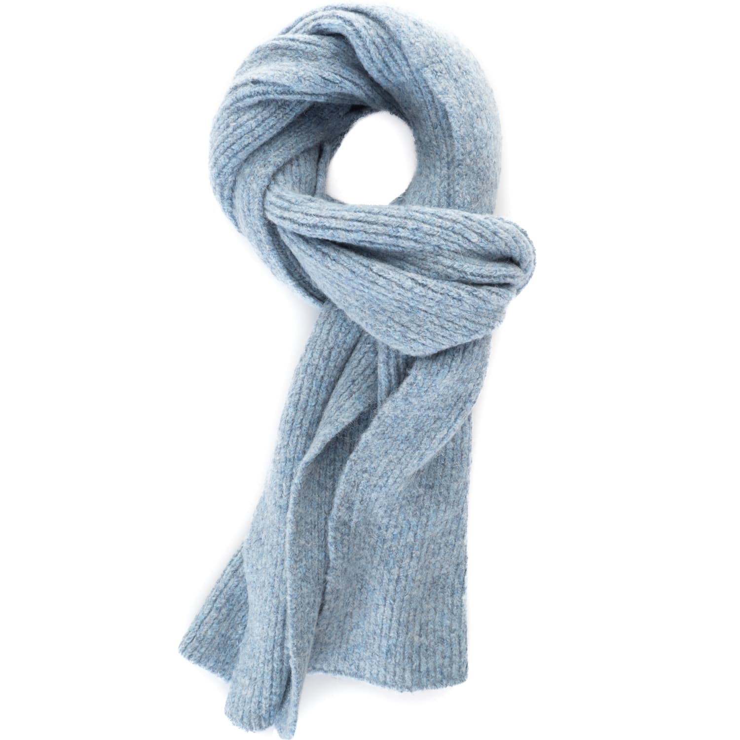 Tweed scarf beige