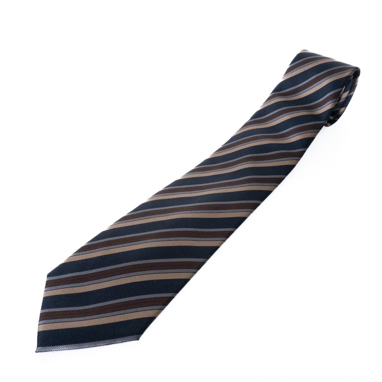 Albert Marine Striped Silk Tie