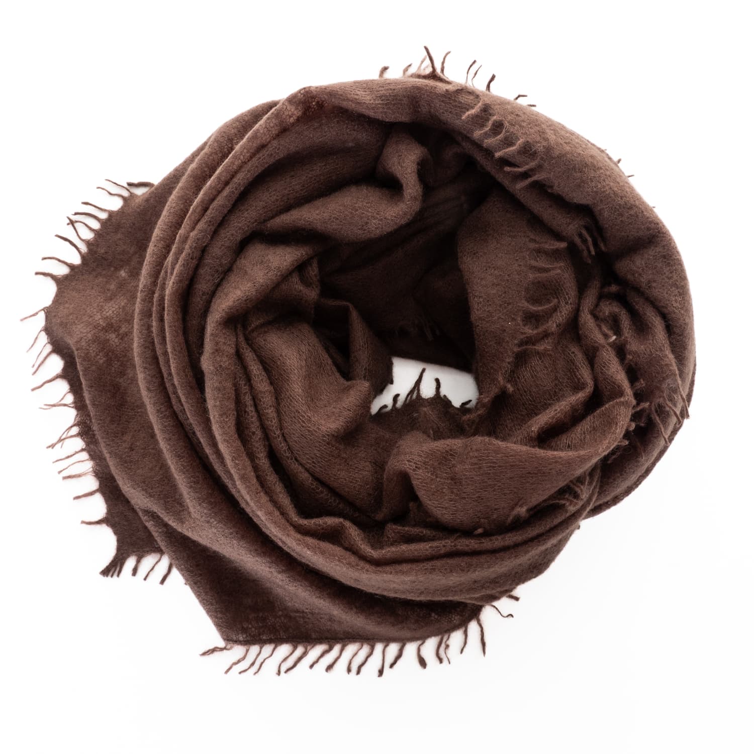 Oversized Cashmere Scarf Carafe Darkbrown
