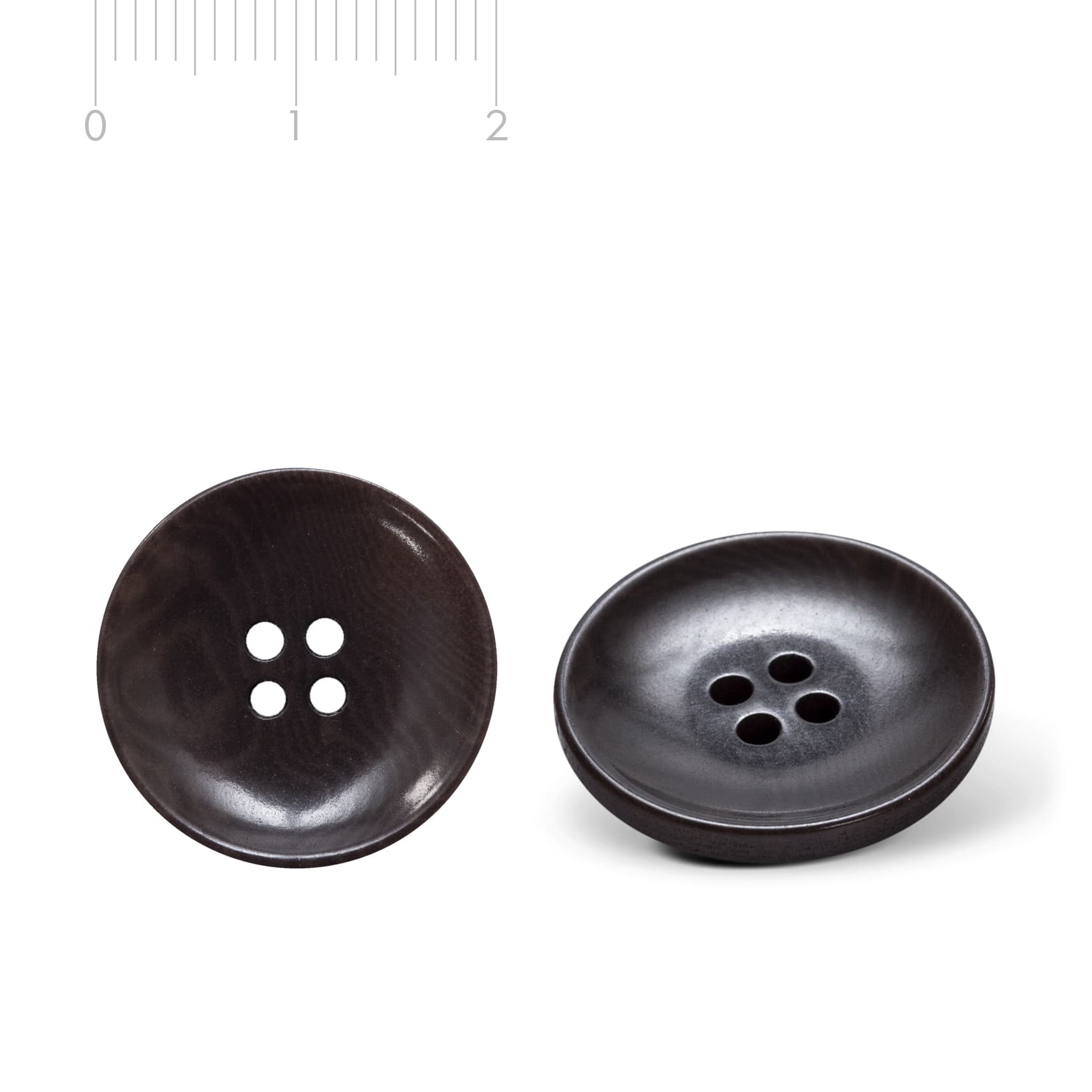 Dark brown corozok button C45
