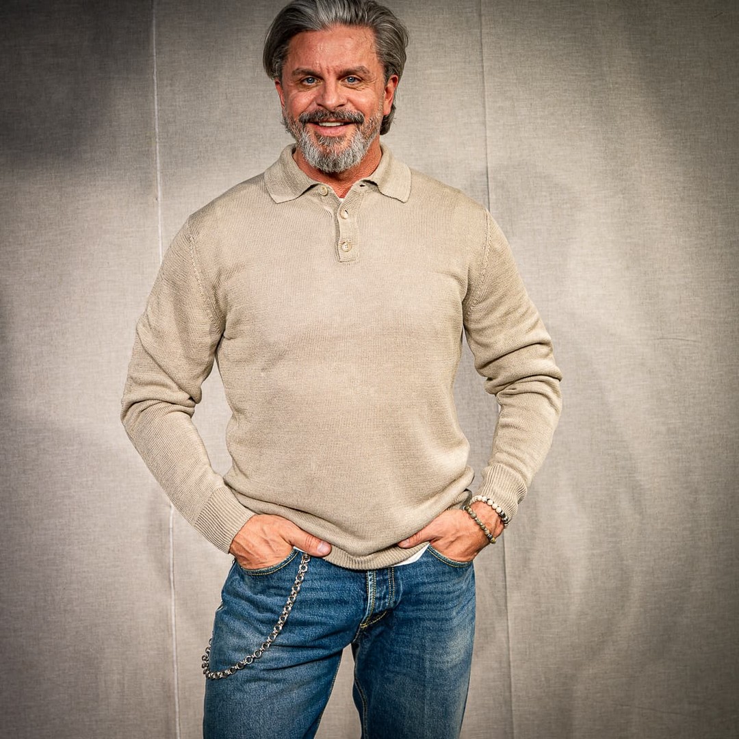 Leinen-Polo-Shirt.