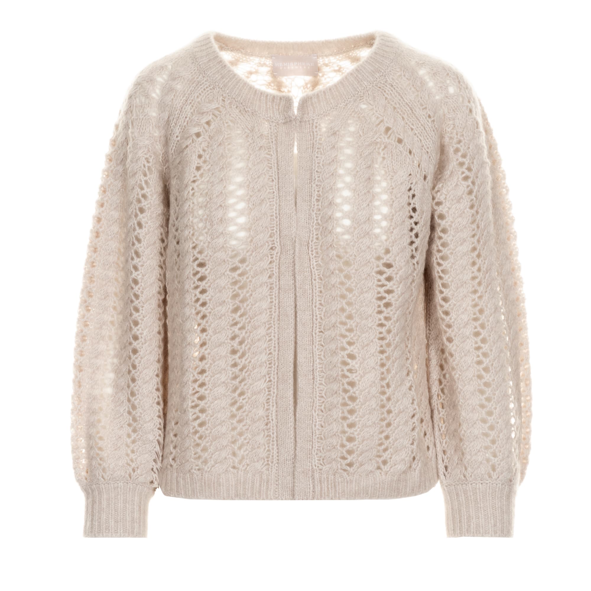 Cardigan Lace Pattern Taupe Cardigan Lace Pattern Taupe