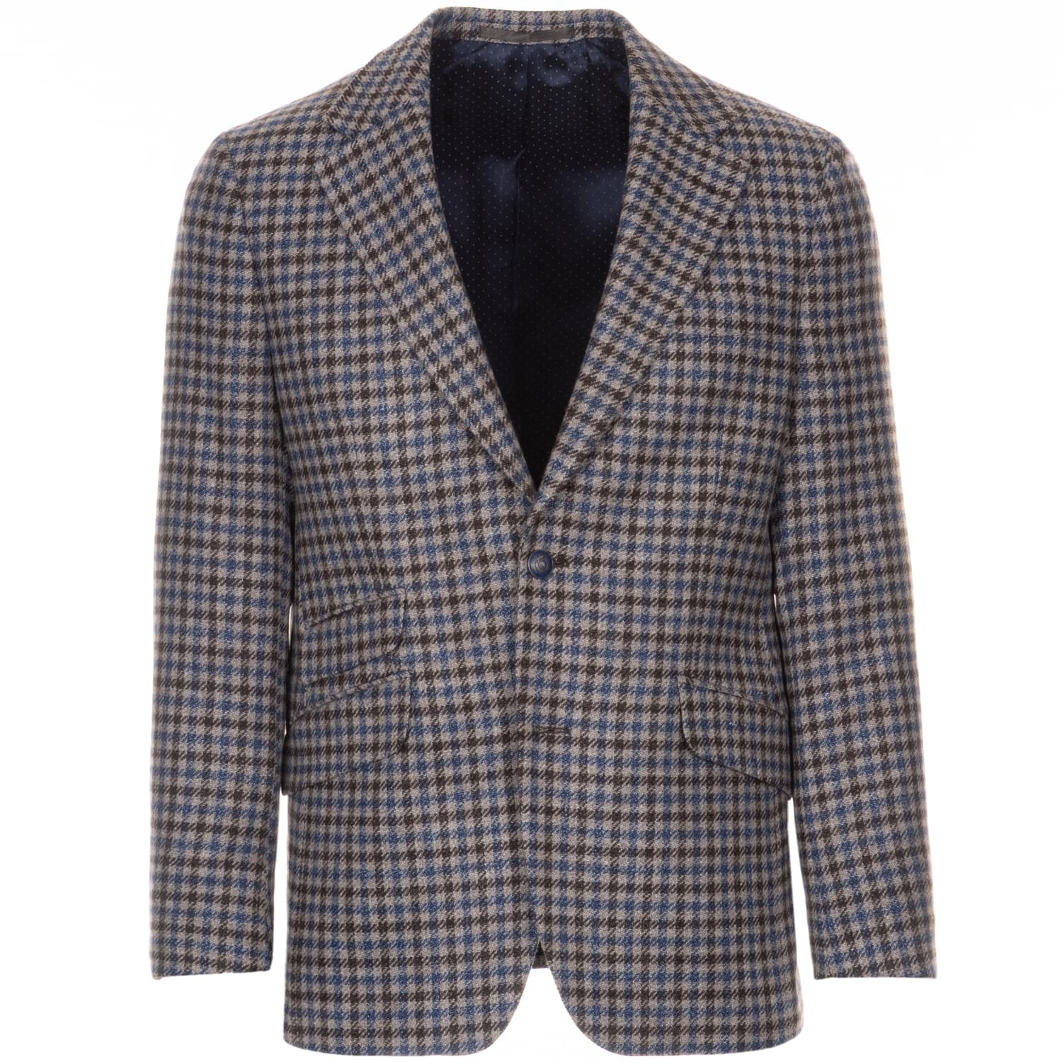 Blazer Houndstooth Blue-Brown