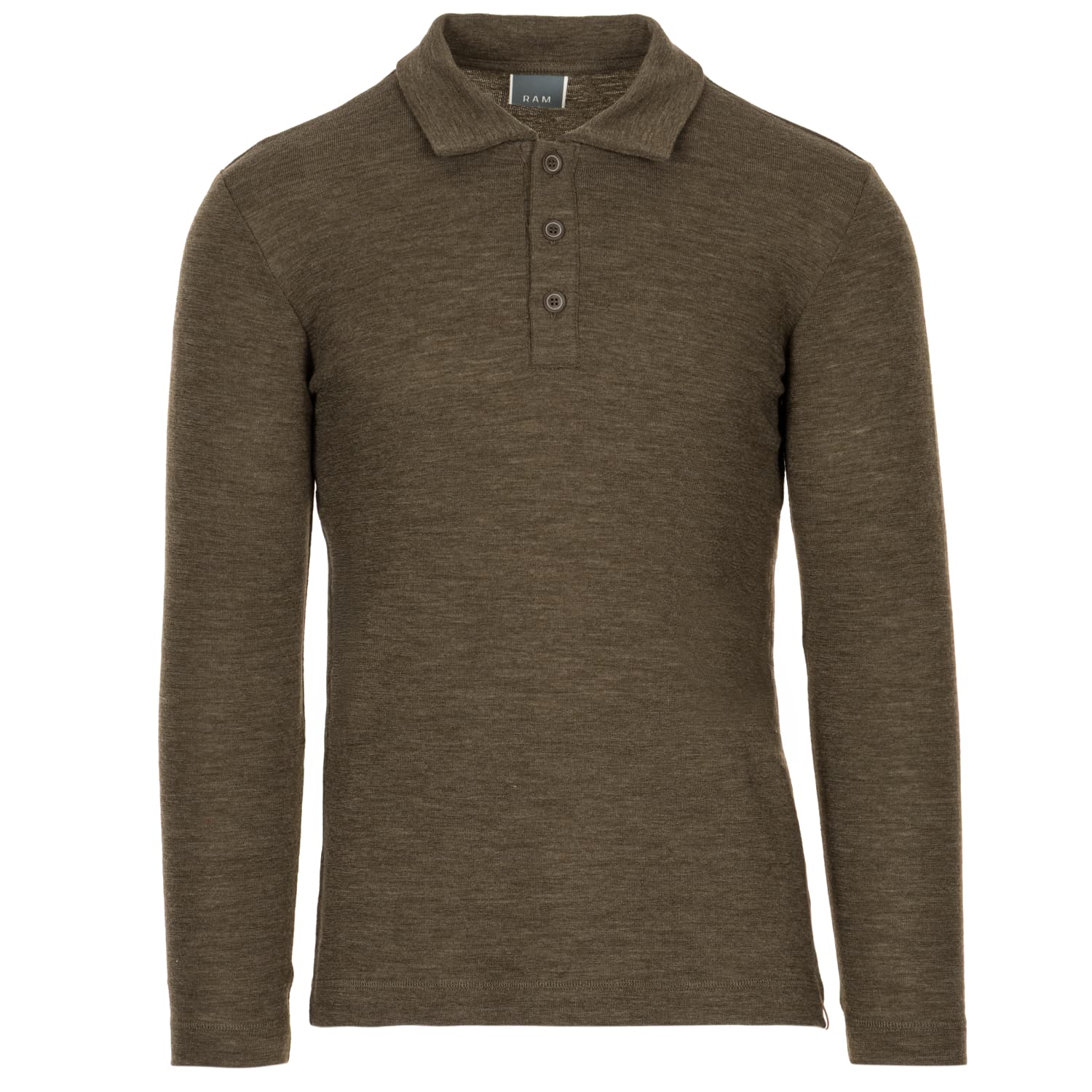 Merino Polo Sweater 4072 Olive Melange