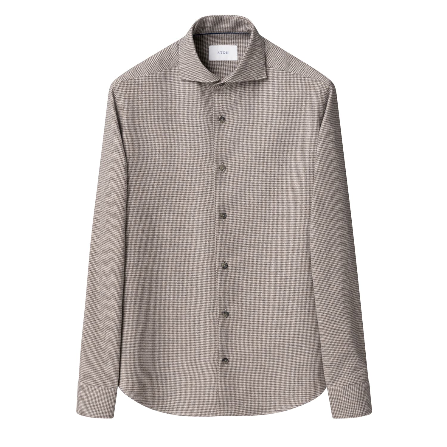 Casual Houndstooth Flannel Shirt