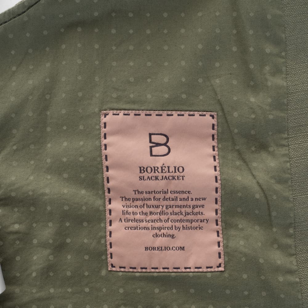 Waistcoat olive cotton linen