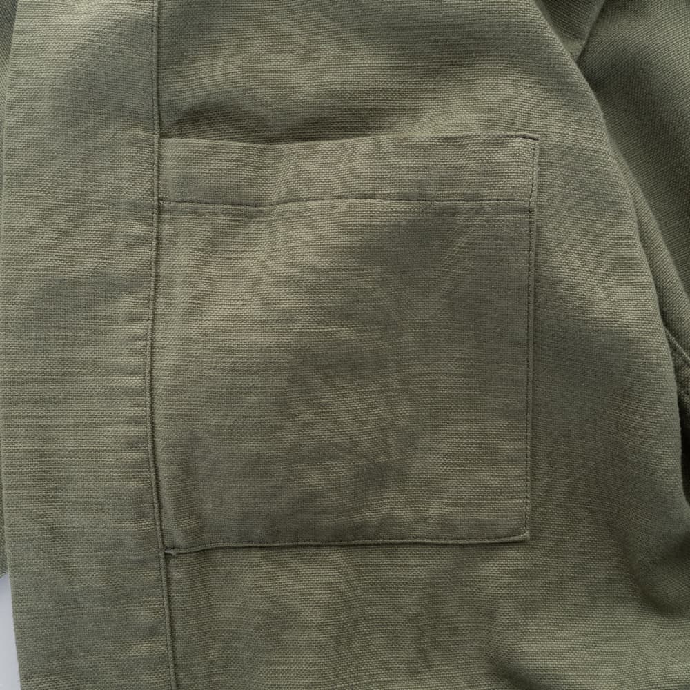 Cotton-linen Shacket Khaki