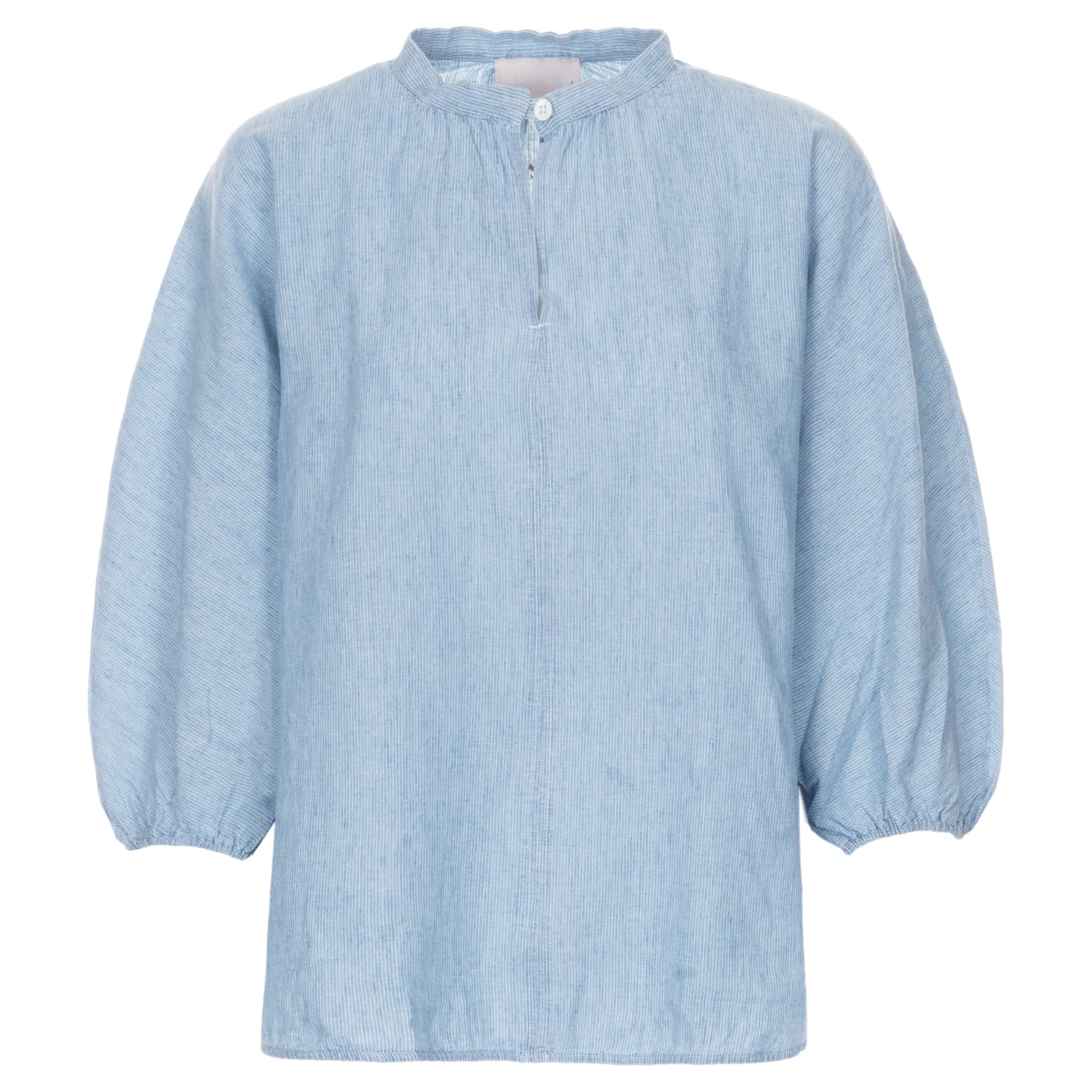 Oversized Bluse Blau-Weiß Gestreift