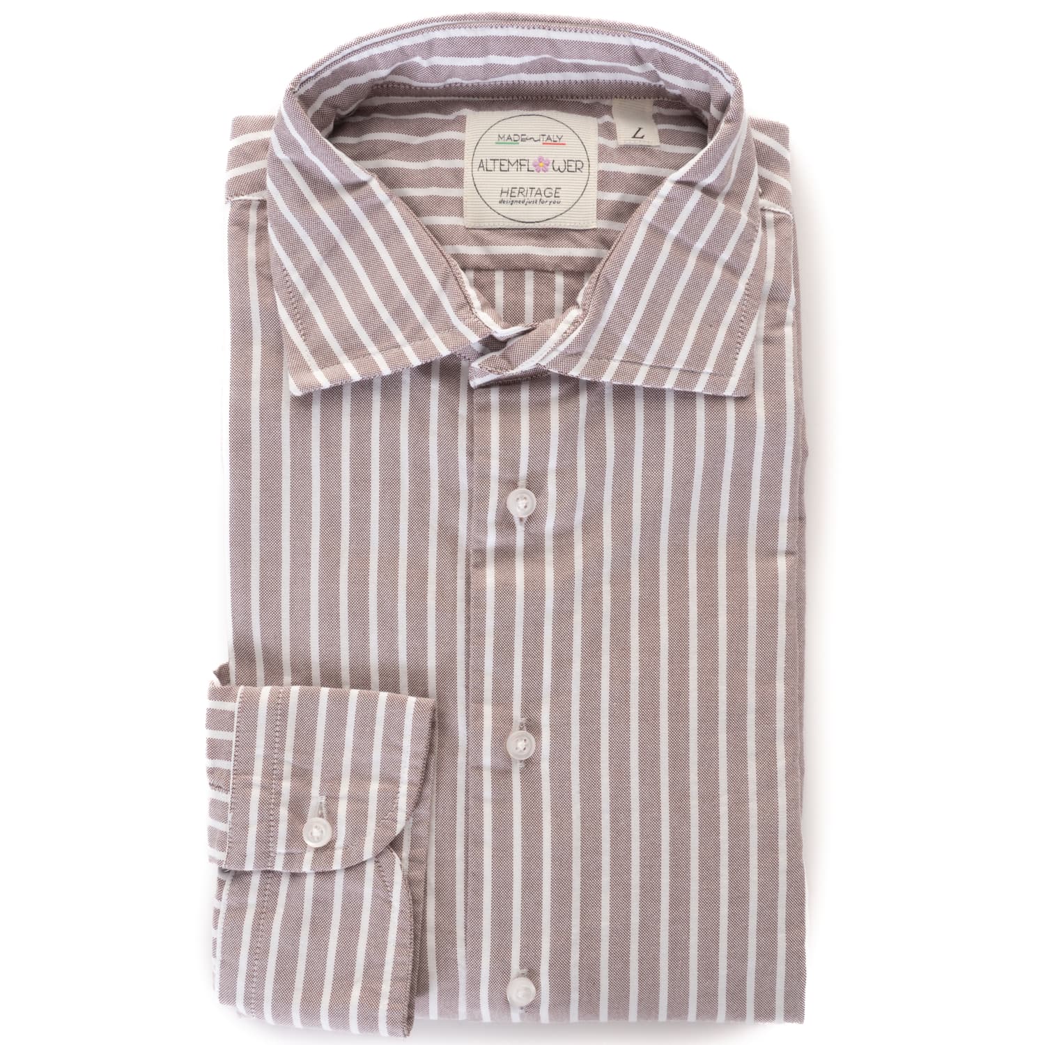 Positano Brown Striped Shirt