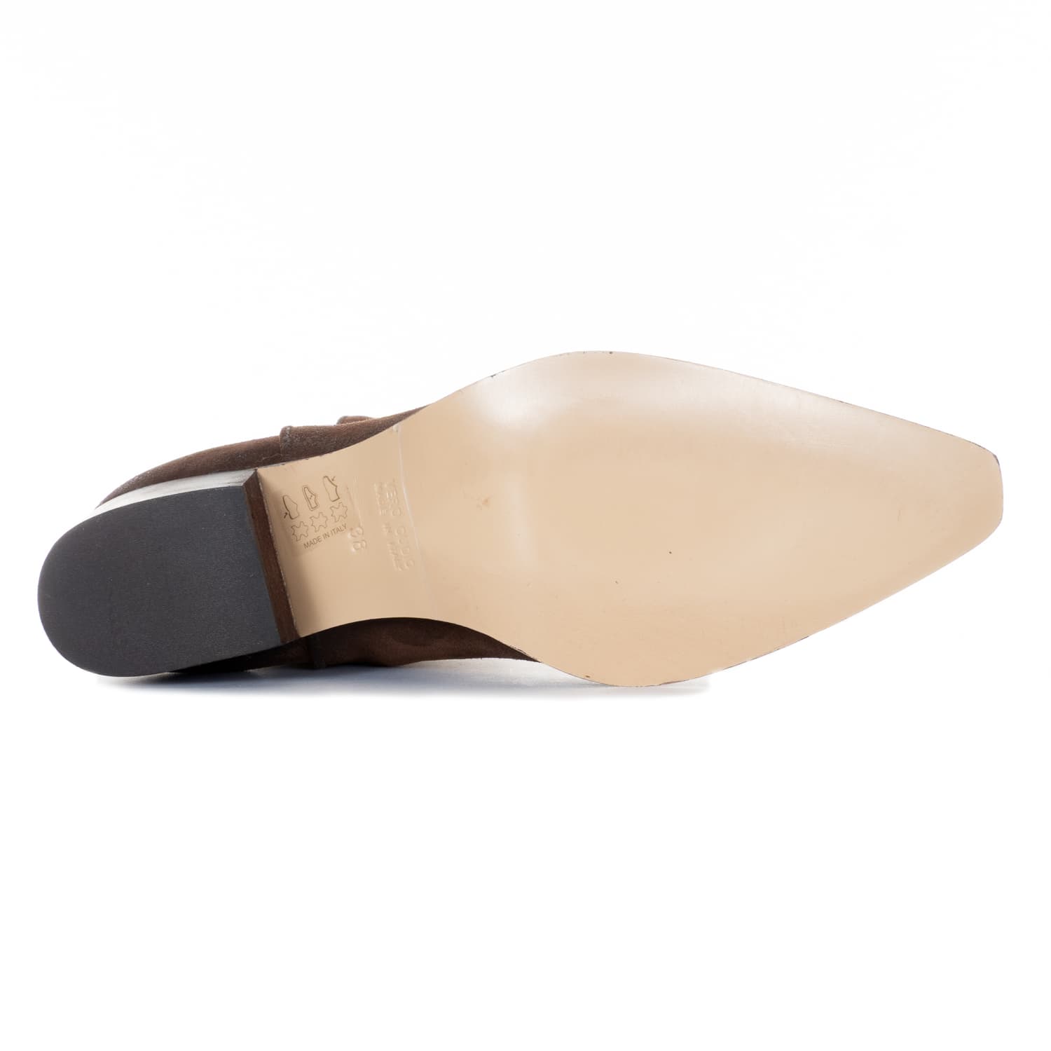 Suede Leather Boots Brown