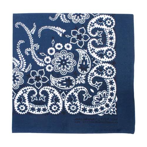 Cotton Paisley Bandana Navy