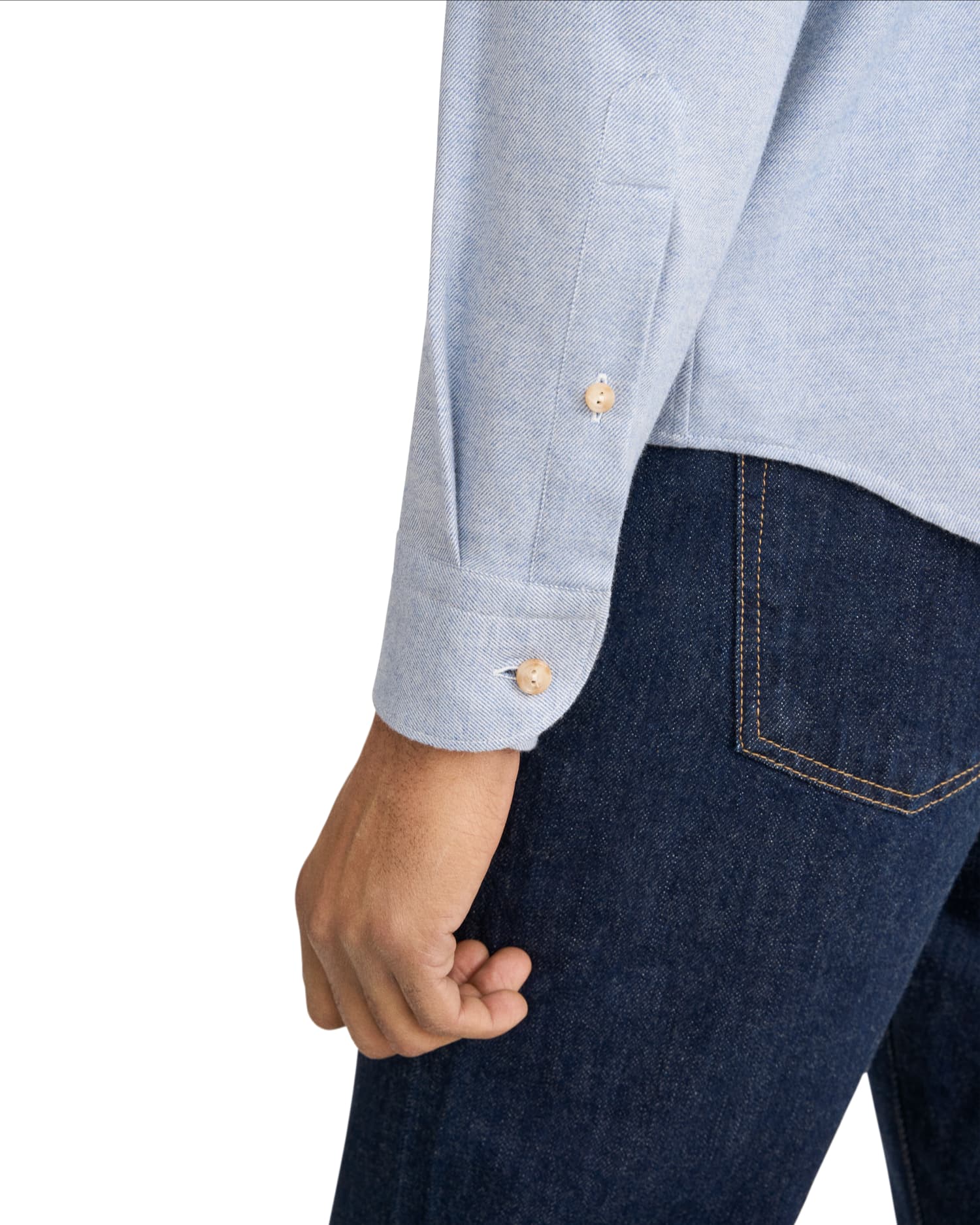Solid Flannel Shirt Causal Fit