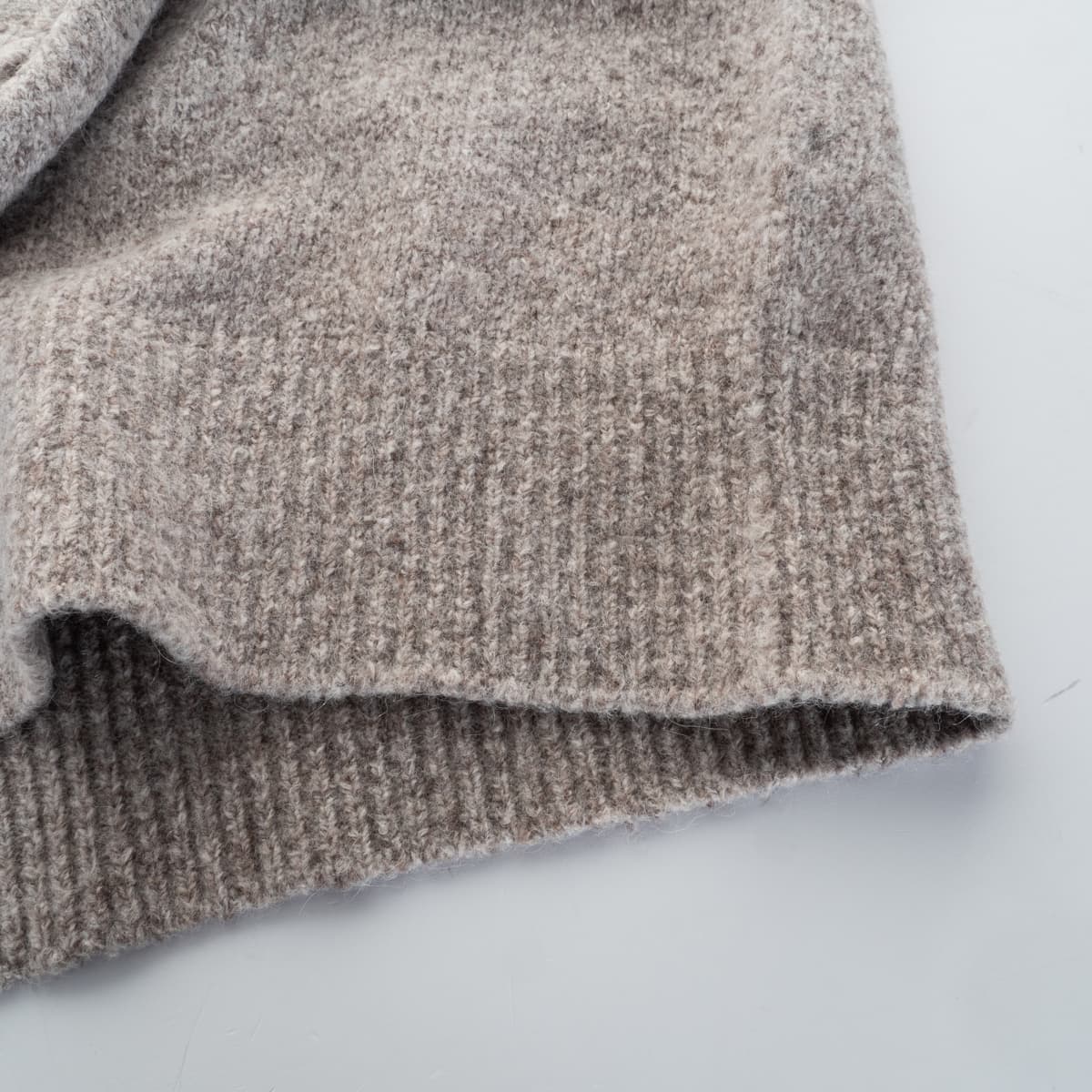 Tweed Turtleneck Jumper Natural