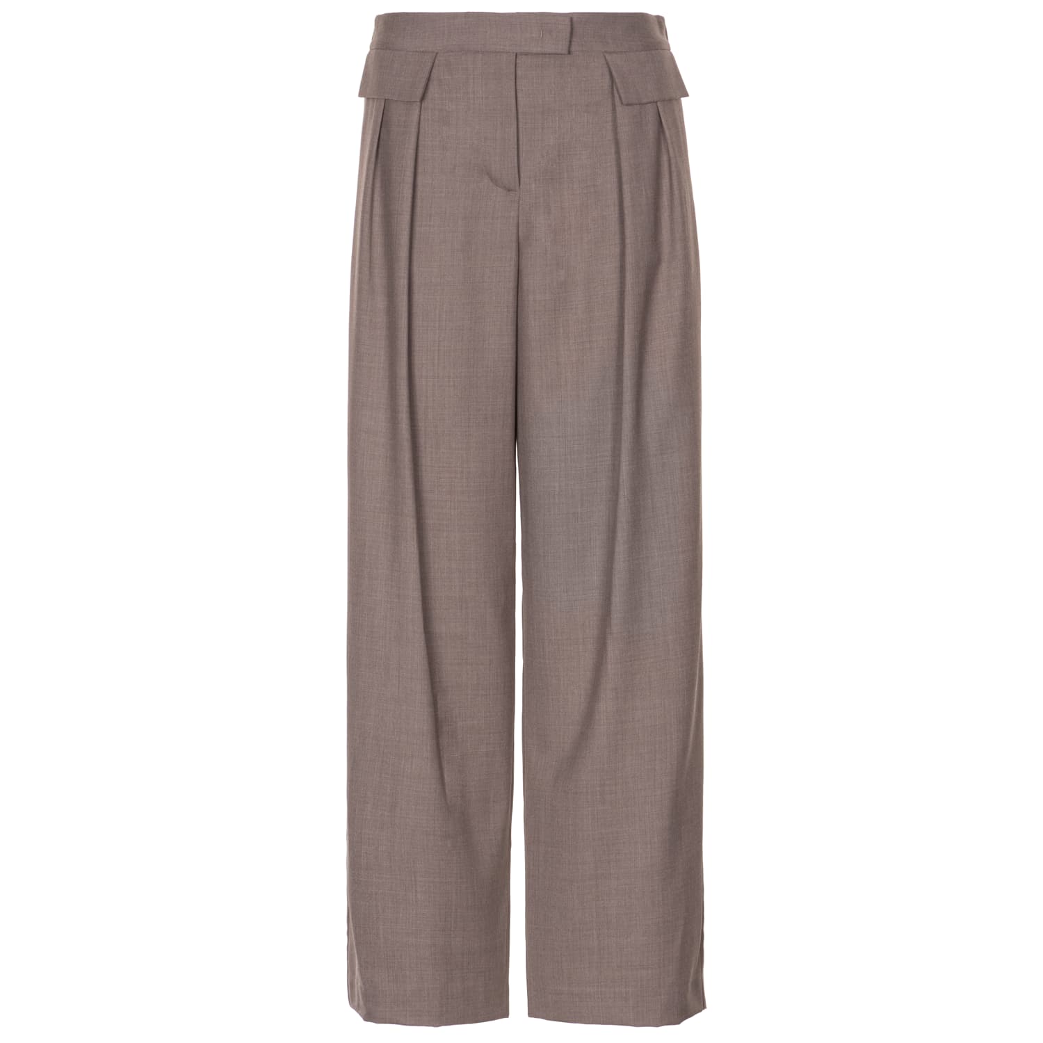 Wide Leg Wool Trousers