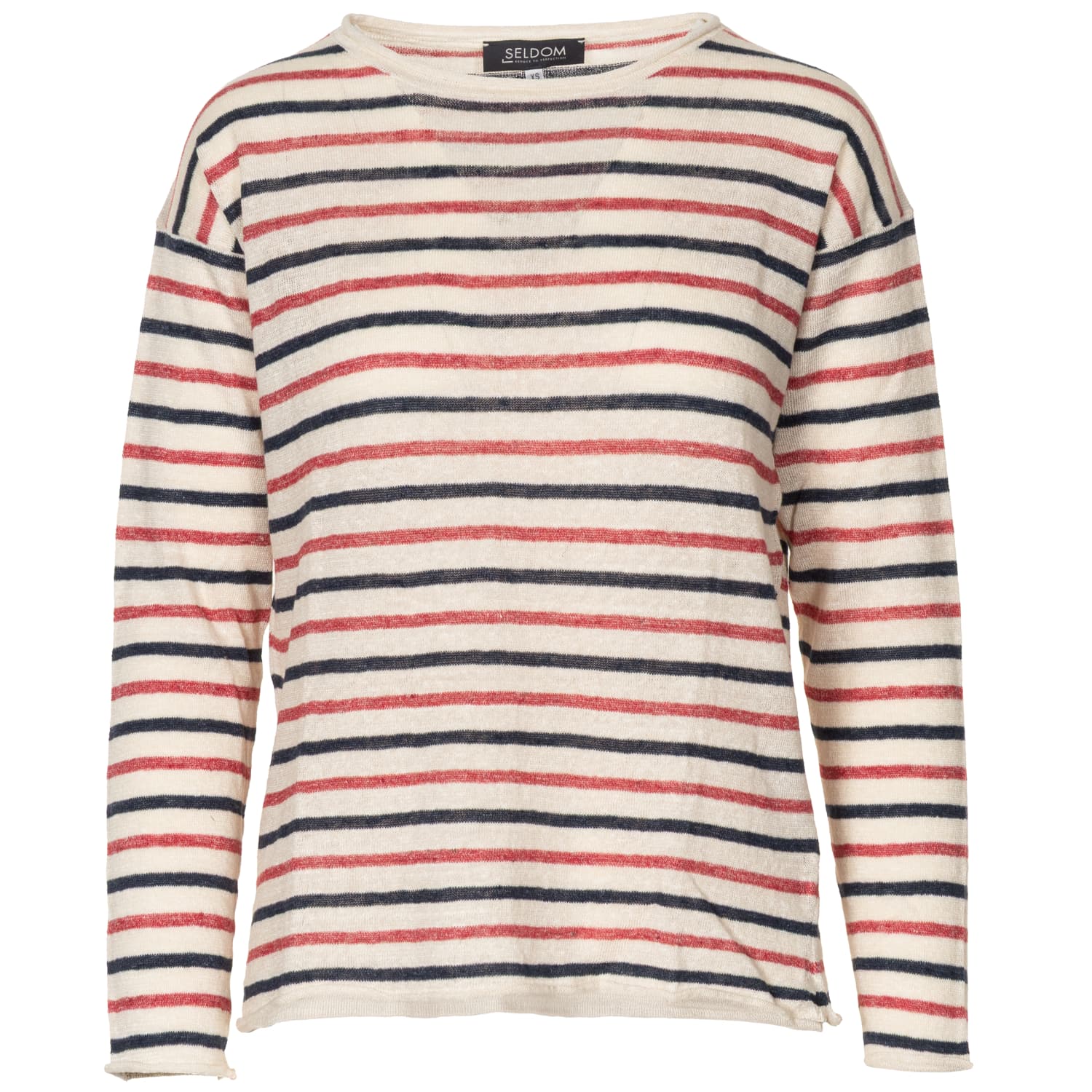 Striped Linen-Cotton Knit Longsleeve