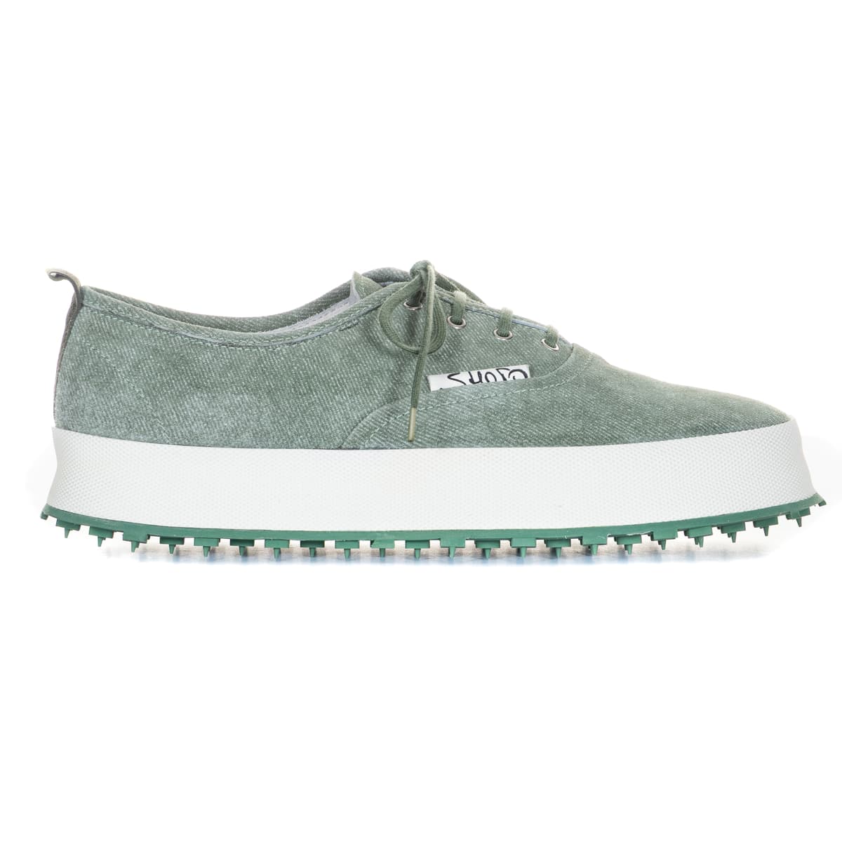 Ladies Green Denim Sneaker 6424 Ladies Green Denim Sneaker 6424
