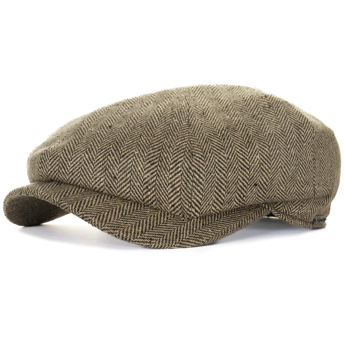 Retro Cap Herringbone Silk Brown