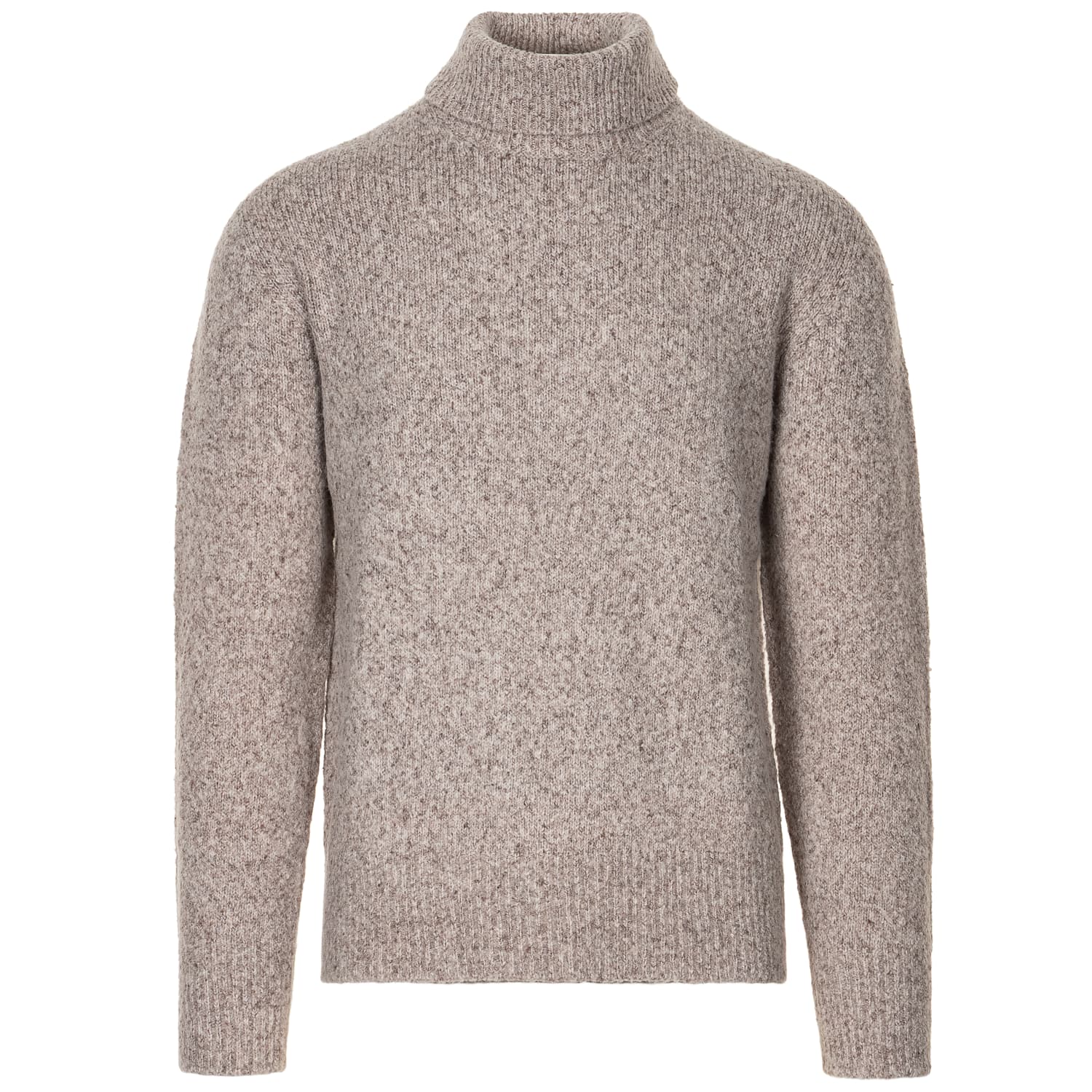 Tweed Turtleneck Jumper Natural