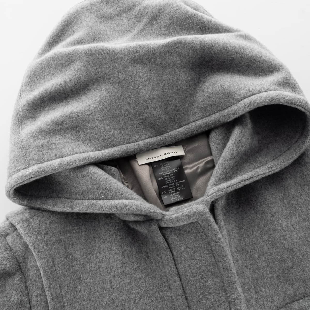 Cashmere hooded coat