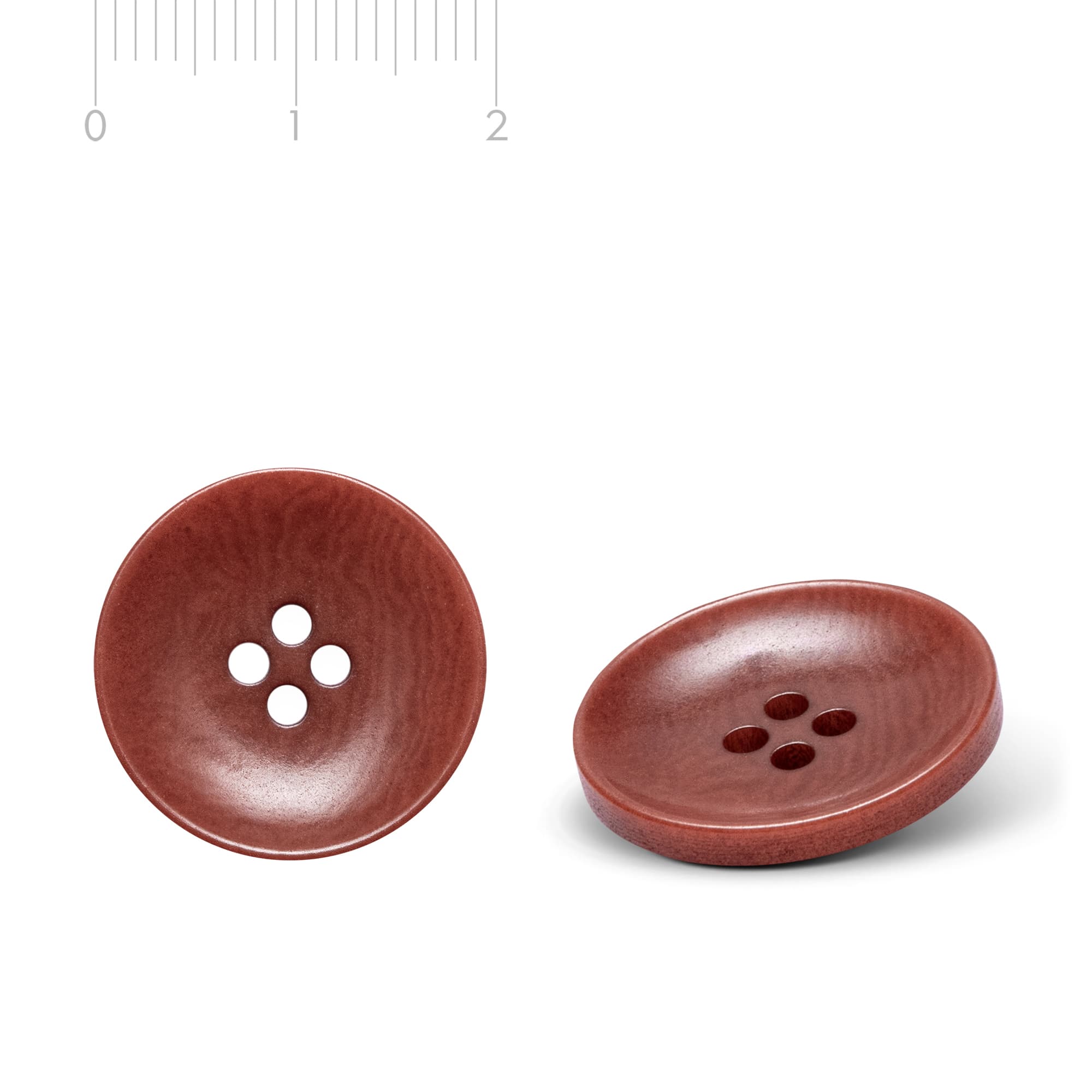 Corozo button, rust-coloured C46
