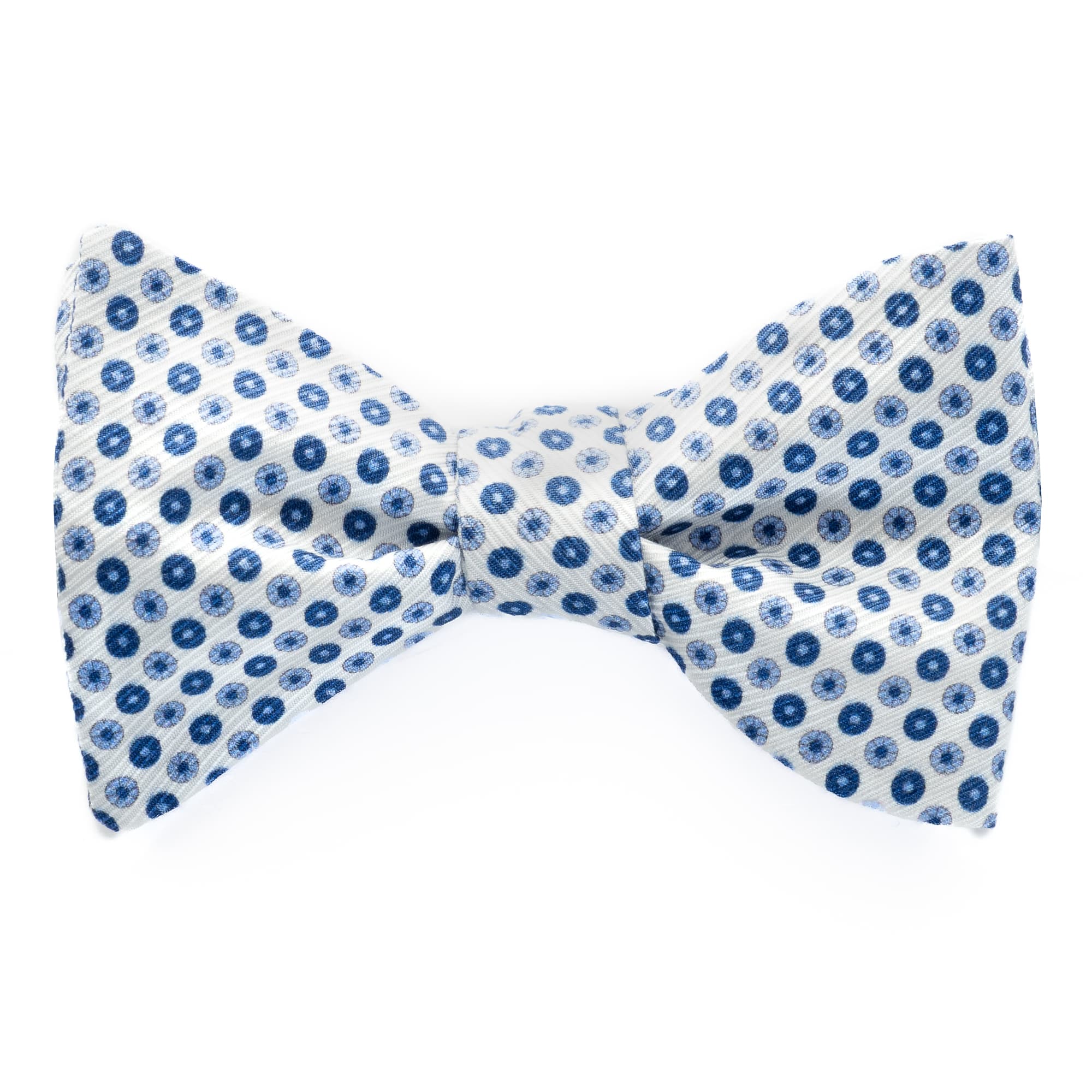 Dotflower blue and white bow