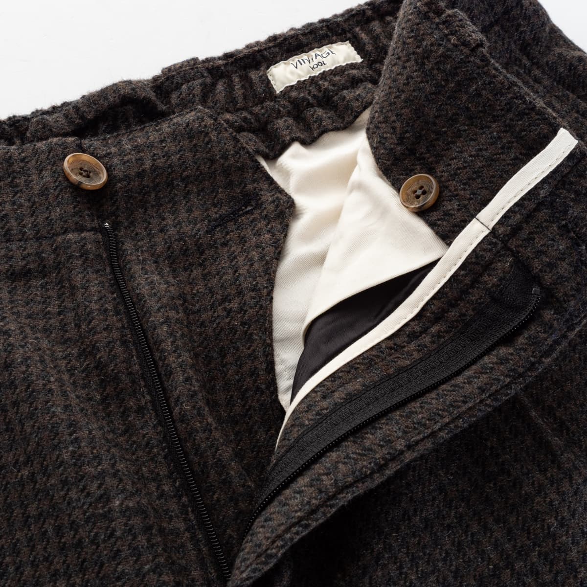 Wool-Blend Trousers Houndstooth