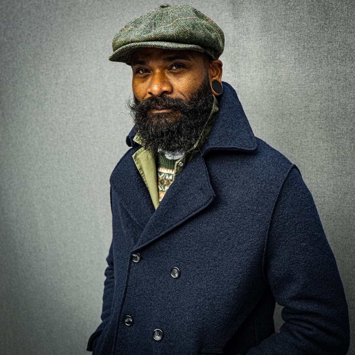 Newsboy Retro Cap Shetland Wool Green