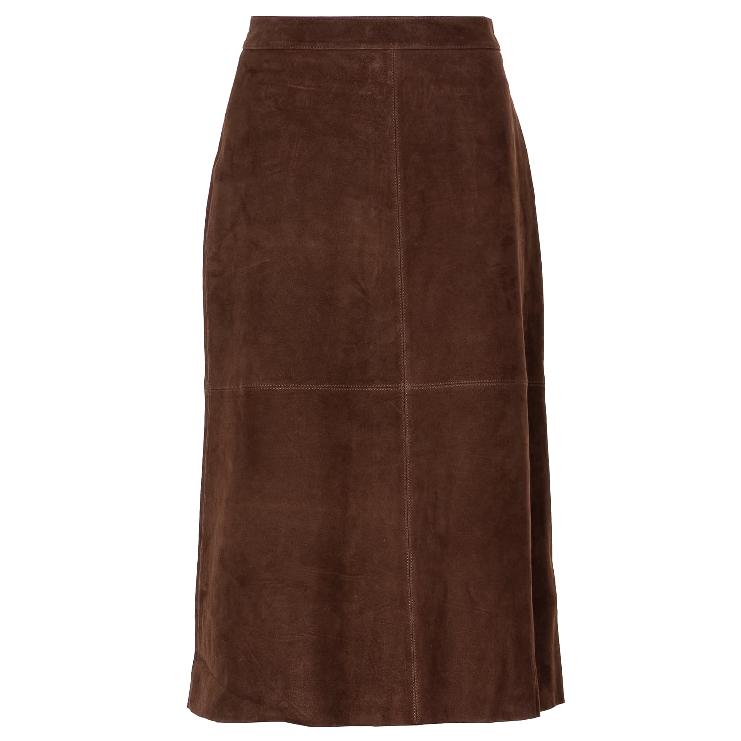 Suede Midi Skirt Tivou Brown