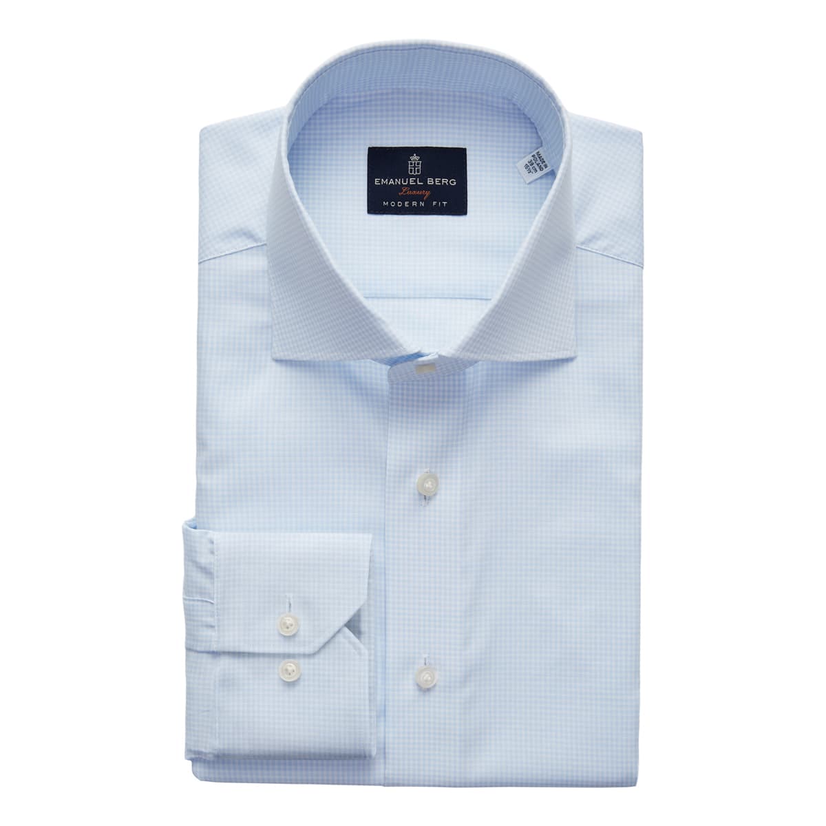 Yoga Modern Fit Blue Check Twill Shirt